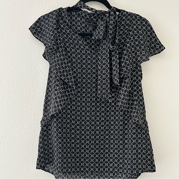 Worthington Black and White Patterned Blouse - Picture 9 of 9